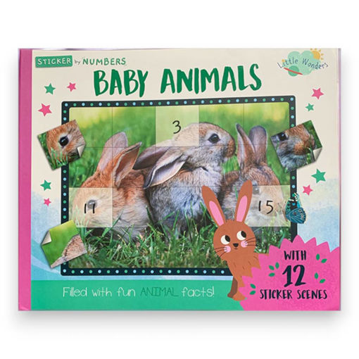 Picture of LITTLE WONDERS STICKER BY NUMBER - BABY ANIMALS